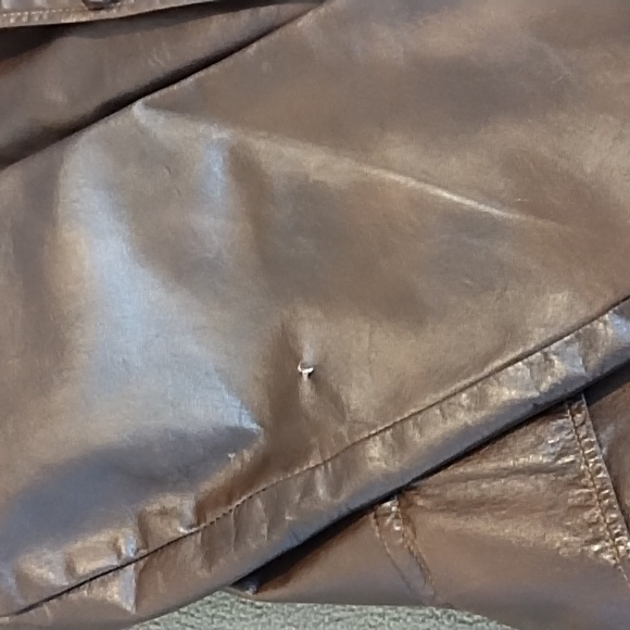 Leather Jacket Men's Size XL Winter Lined Good Vintage Condition Dark Brown - Picture 12 of 13